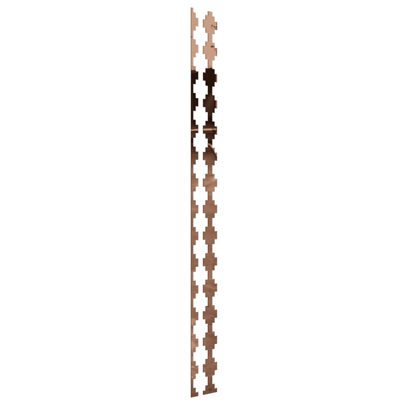 Ensemble de panneaux muraux décoratifs réglables en acrylique Gypse (paquet de 15), H 94 po x l 4,875 po, Bronze