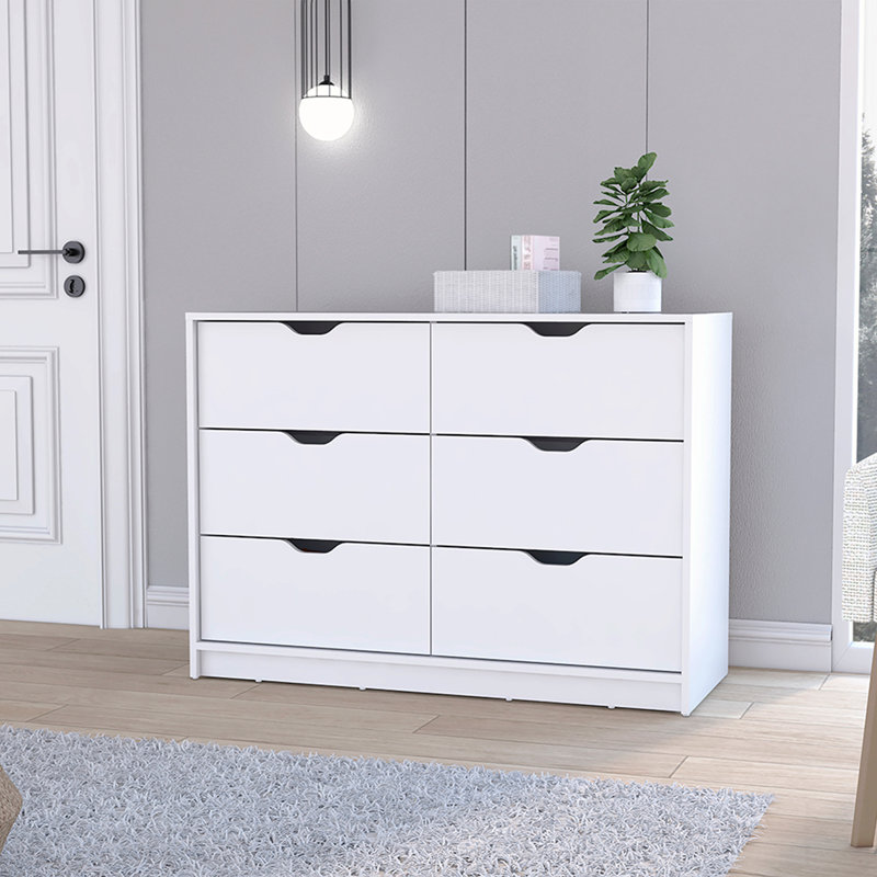 Commode, quatre tiroirs, Blanc