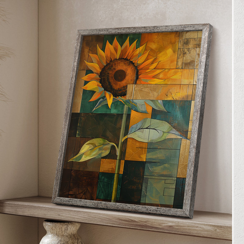 «FLORAL Series CDLxxxx», reproduction encadrée - bois massif, 11" H x 9" W