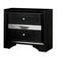 Ensemble de chambre à coucher grand lit, noir, bois argenté, ensemble de 2 pièces avec table de chevet-131013450