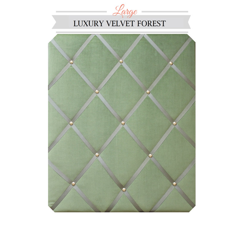 Fabric Corkboard / Bulletin Board, 40 x 48 cm, Forest