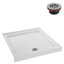 Base de douche d'angle en acrylique Streamline l 36 po x P 36 po, drain inclus