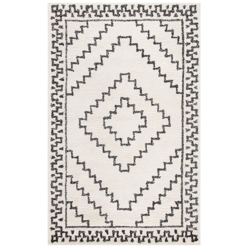 Gummer Hand Tufted Performance Oriental Rug, Rectangle 6' x 9'