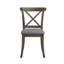 Ensemble de 2 chaises à dossier en X, chaises d'appoint rembourrées en tissu moderne-1816957296