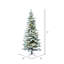 Utica Flocked Fir Slim Artificial Christmas Tree-2128915035