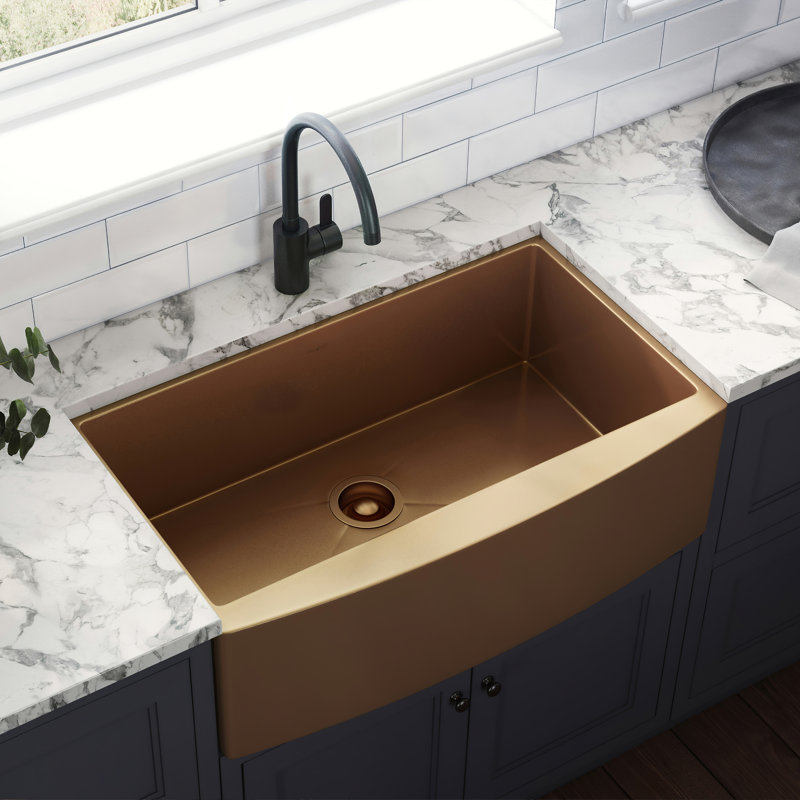 Ruvati Garbage Disposal Flange for Kitchen Sinks - Copper Tone Stainless Steel, Matte Bronze
