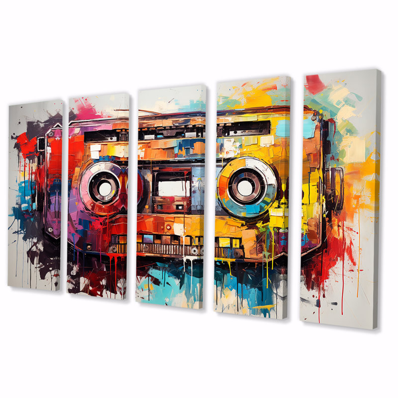 Ensemble de 5 cassettes à ruban Jazz Age - Cassette Tapes, H 32 po x l 80 po