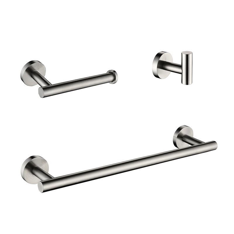 Bathroom 3 Hardware , Brushed Nickel Finish, Stainless Steel, Modern Design, Scratch-, Rust-, Easy Assembly Category In Nickel, Flair, Install Sort