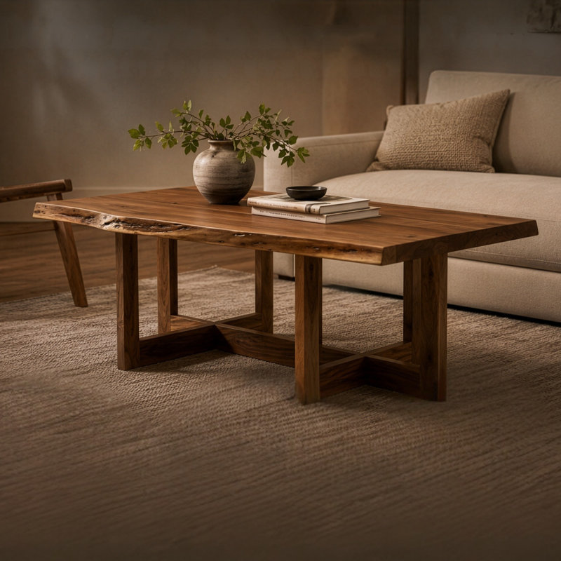 Table basse Berkshire Live Edge, H 18 po x L 48 po x l 32 po