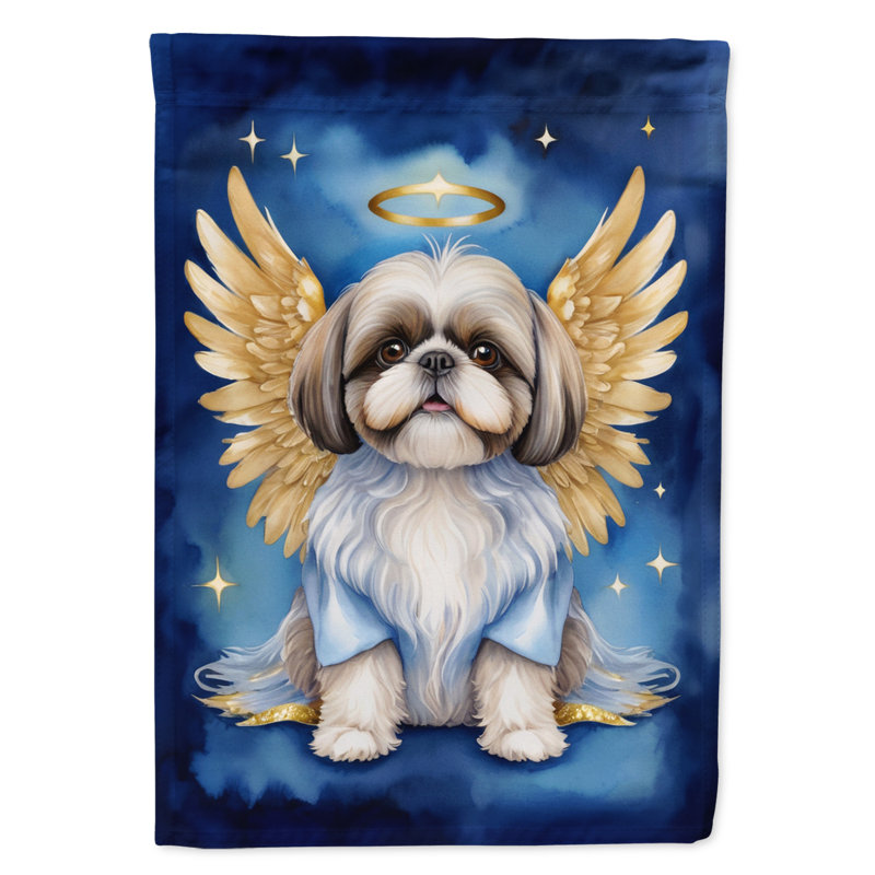 Shih Tzu, mon ange, drapeau du jardin