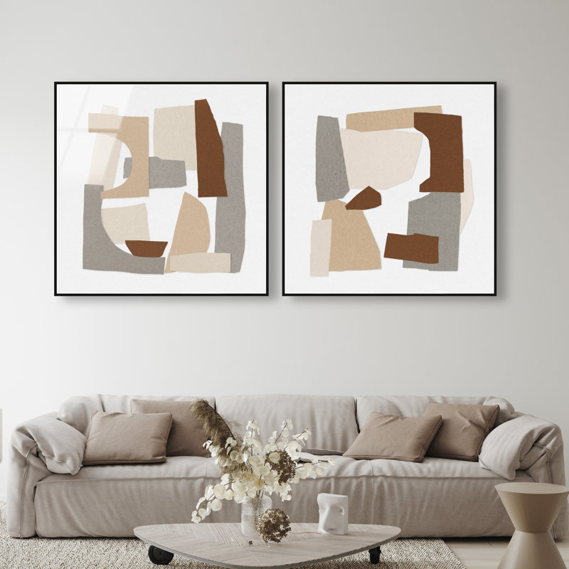 Broken Vase Set Set by Oliver Gal, 41" H x 41" W, Black Floater Frame