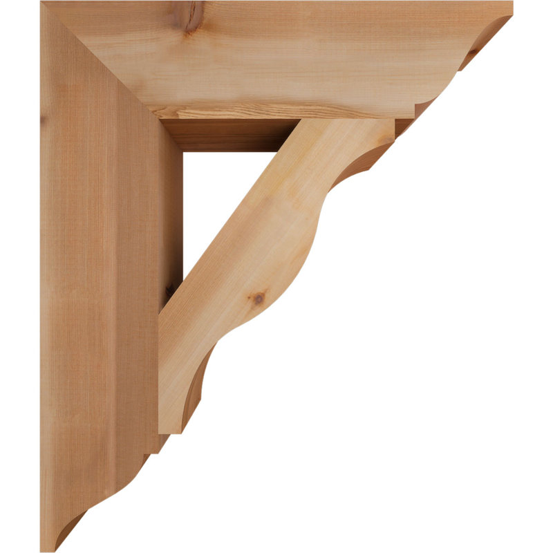 Support traditionnel Funston, H 28 po x l 5,5 po x P 24 po, Cèdre rouge de l'Ouest, Lisse