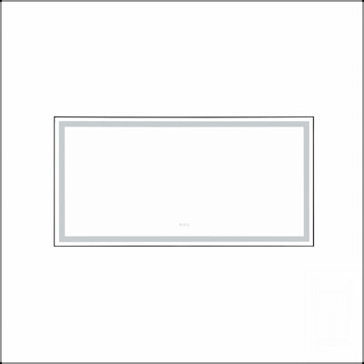 72 Inch Wide LED Bathroom Vanity Mirror With 3 Color Lights And Defogger, Polished Crystal Frame For Modern Bathrooms