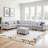 Kitterman Upholstered L-Shaped Sectional Reversible