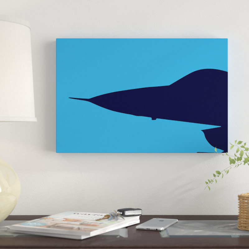 «F-16 Nose» par 08, impression sur toile, H 18 po x l 26 po x P 1,5 po, Toile avec cadre noir, Pas de tapis