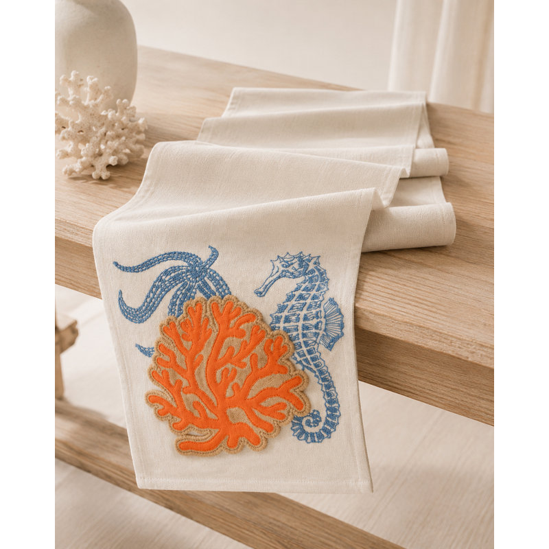 Chemin de table Ina Applique Sea Life and Coral