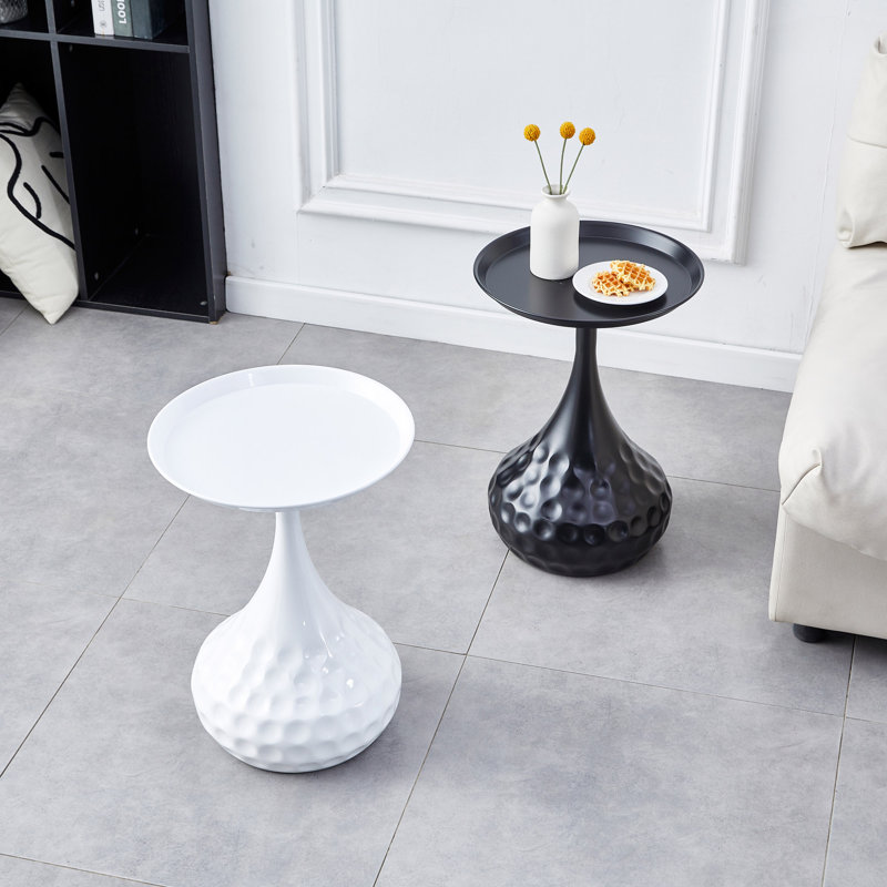 Wine Cup Metal Side Table, Small Sofa Table, Round Nightstand
