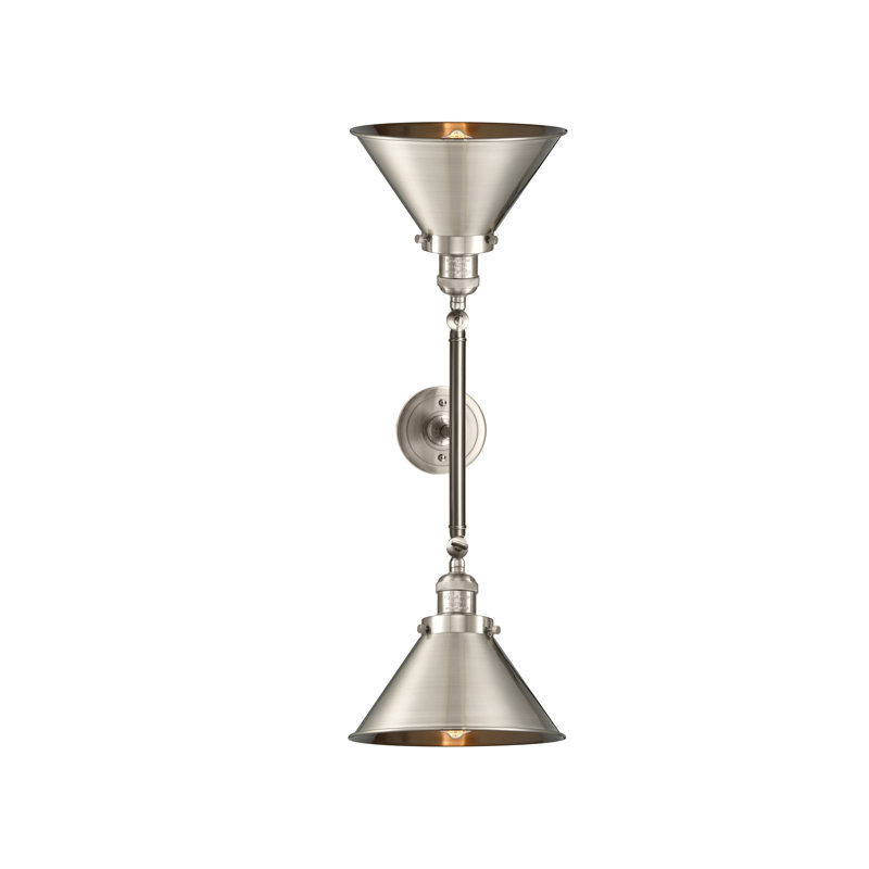 Éclairage pour salle de bain à intensité variable 2 lumières Reppert, Ampoule DEL 6 watts Vinage, Nickel satiné brossé