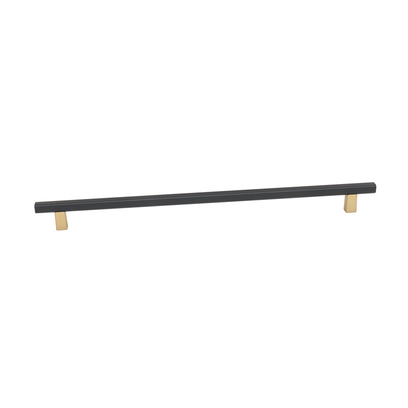 Poignée barre / poignée Quadrato, Champagne / noir mat, 18"