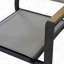 Fauteuil d'extérieur 23 po, bois, structure en aluminium robuste, gris, brun