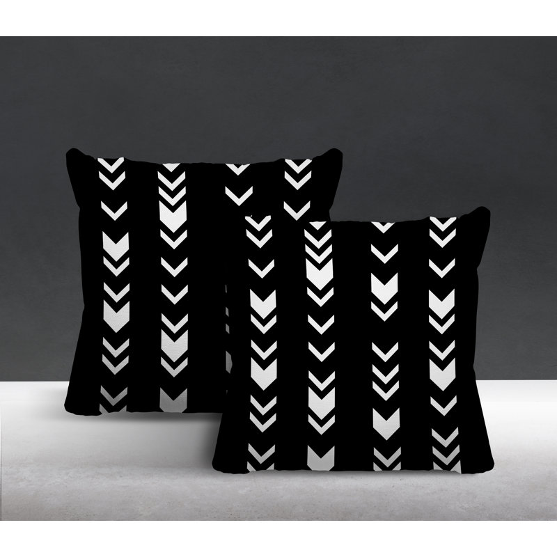  Coussin intérieur / extérieur, L 19 po x H 19 po, Noir