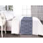 Chemin de lit Ambesonne Victorian Baroque Damask Art Indigo and White-106929301