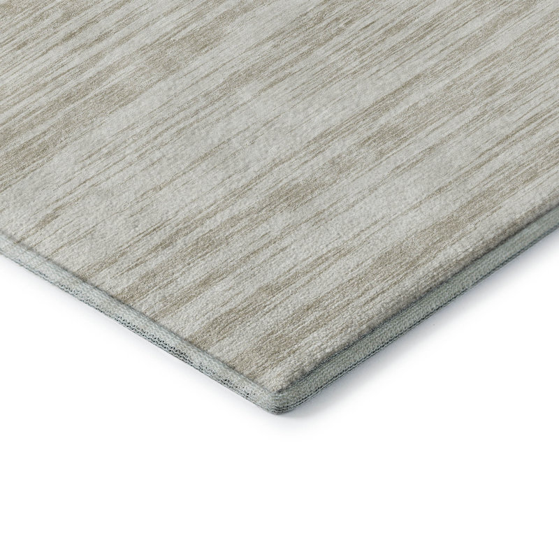 Tapis ivoire Prisco lavable à la machine de qualité supérieure, Rectangle 1 pi 8 po x 2 pi 6 po