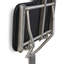 Siège de douche 32 po x 22,5 po à fixation murale avec coussin rembourré et gaucher noir, conforme ADA