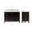 Cambridge 49'' Single Bathroom Vanity with Carrara Marble Top-1710573061