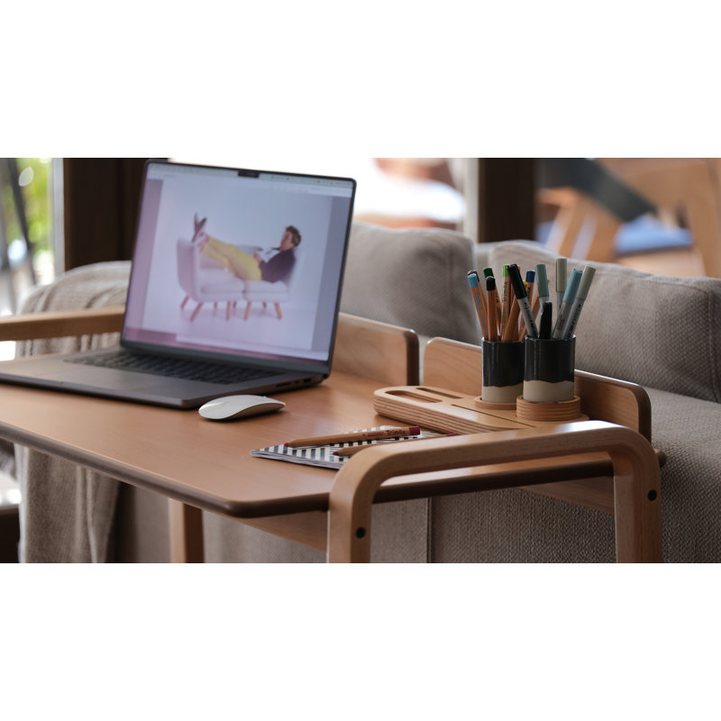 De'M Solid Wood Writing Desk, Natural