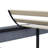 Light Grey Bed Frame With Adjustable Border Headboard, Bed Frame-89100061