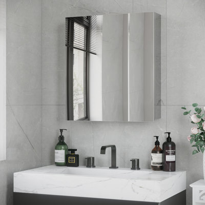 Miroir de salle de bain avec tablettes de rangement Kleankin