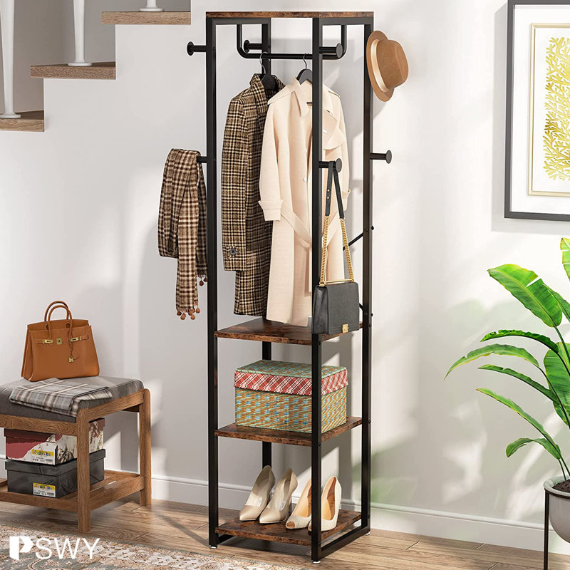 Freestanding 8 - Hook Coat Rack