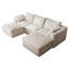 Canapé modulaire en L de 108,3 po à 3 sièges modulaires avec méridienne simple, canapé d'angle surdimensionné à assise profonde, assemblage sans outil comprimé sous vide, grand canapé en tissu tissé texturé pour le salon-449121542