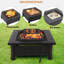Hunterstown Square Iron Smokeless Fire Pit Table
