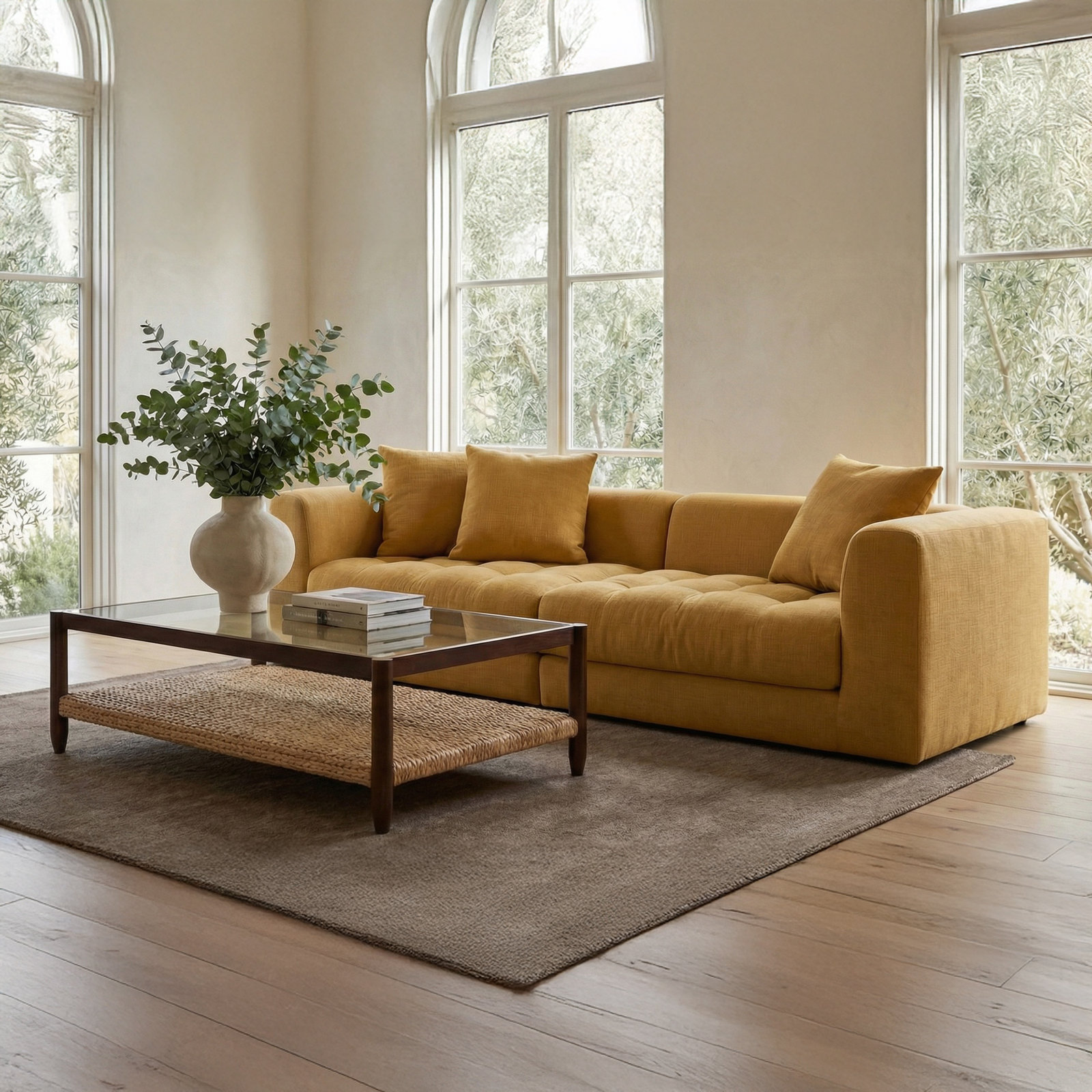 Davie Modular Sofa, Yellow