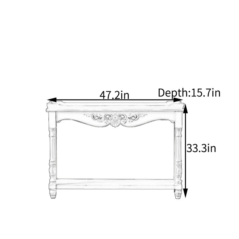 Console rustique vieillie