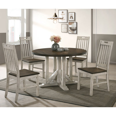 Crystell Wood 5-Piece Dining Table Set
