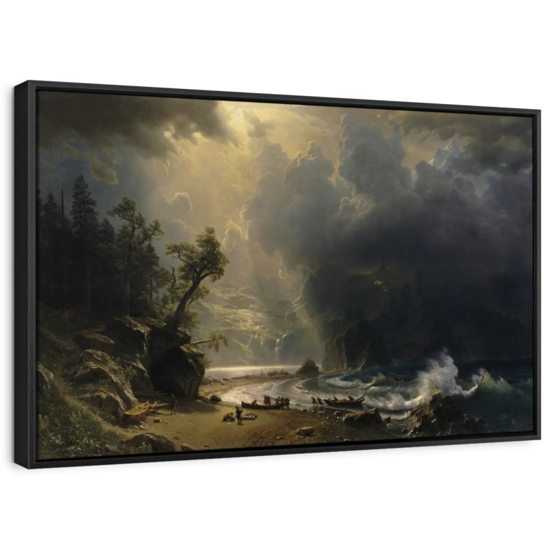 Nature «Puget Sound On The Pacific Coast», reproduction sur toile, H 9 po x l 13 po