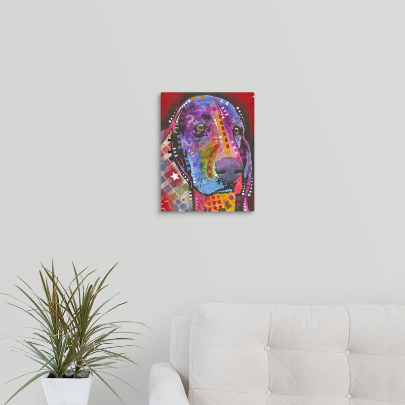 « dog art 28 », reproduction sur toile, H 14 po x l 11 po x P 1,25 po