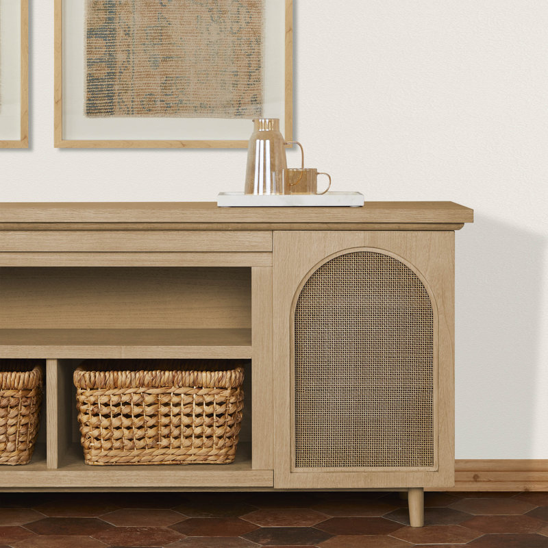 Dahlia 76" TV Stand in White Oak
