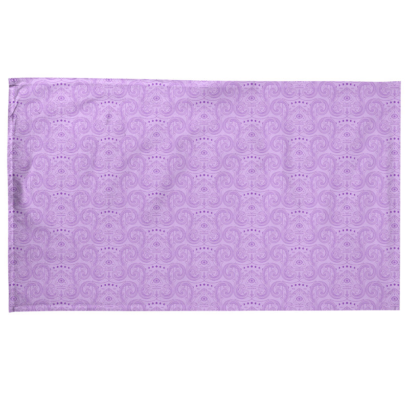 Serviette de thé à motif troisième œil, Sergé de coton, Mauve et pastel