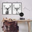 «Black and White Disco Deer», ensemble de 2 giclées encadrées par Victoria Barnes-831757616-831757617