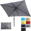 Parasol rectangulaire de 6,5 x 10 pi avec manivelle, inclinaison et auvent en polyester résistant aux rayons UV pour la piscine, la cour et le patio (sans base)-1563106135