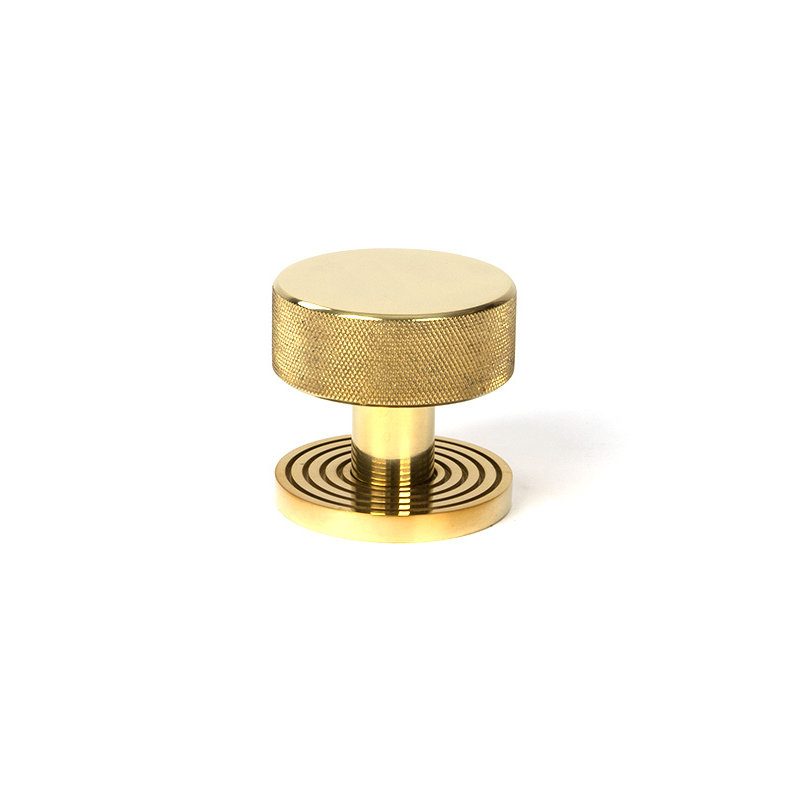 Brompton Interior Mortise Knobset, Polished Brass