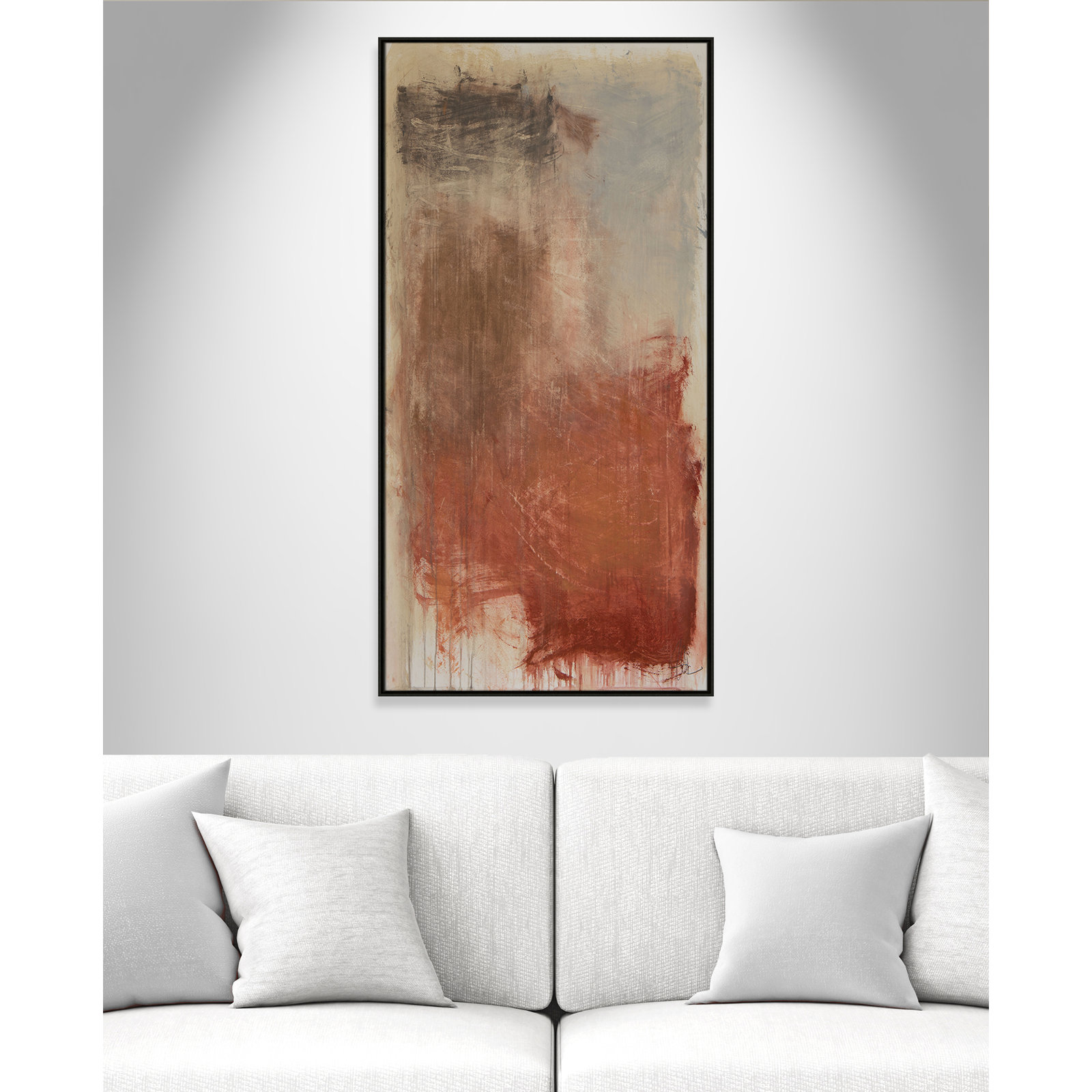 Autumn Over The Rivera Print by , Espresso, 61.5" H x 31.5" W