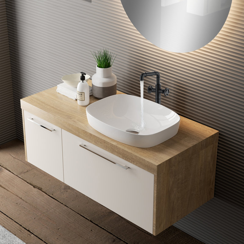 Robinet de lavabo vasque monotrou en laiton massif 12-1 / 2 "H