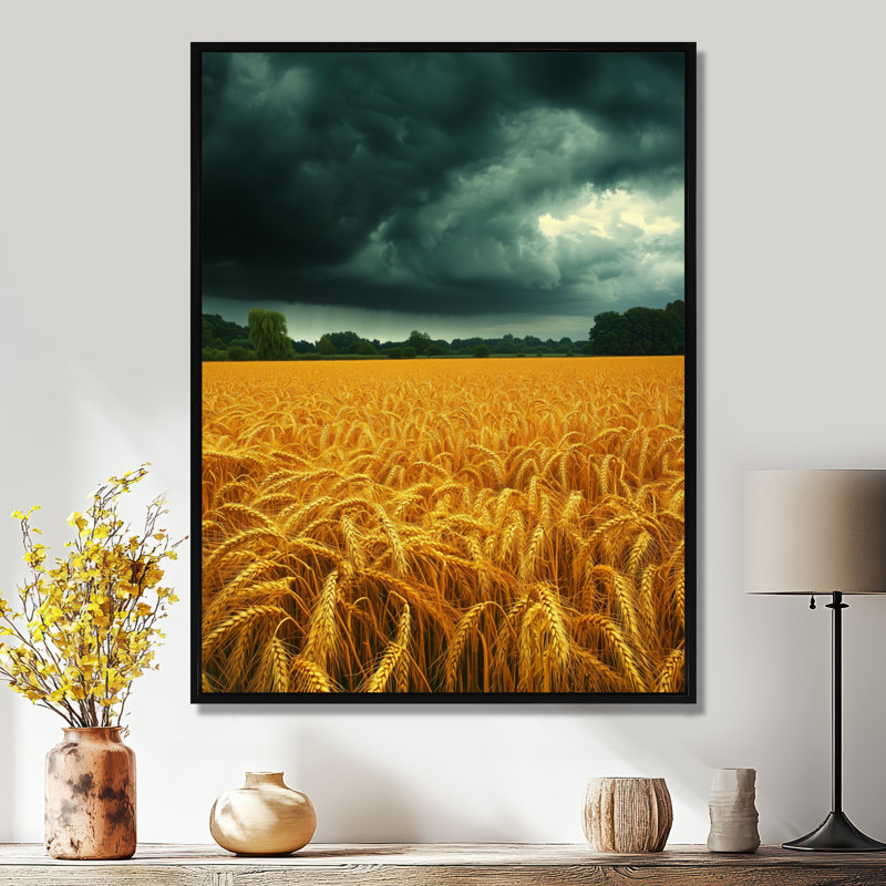 Décoration murale englert doré doré sous les nuages de la tempête II - Prairie, H 20 po x l 12 po, Noir