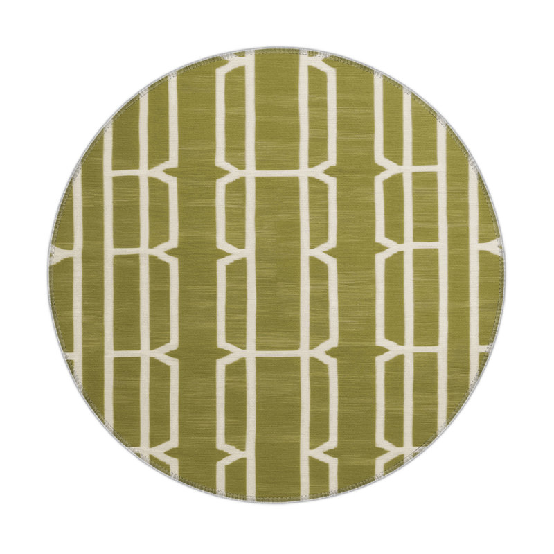 Tapis brun intérieur et extérieur Trellis, Rond 5 pi