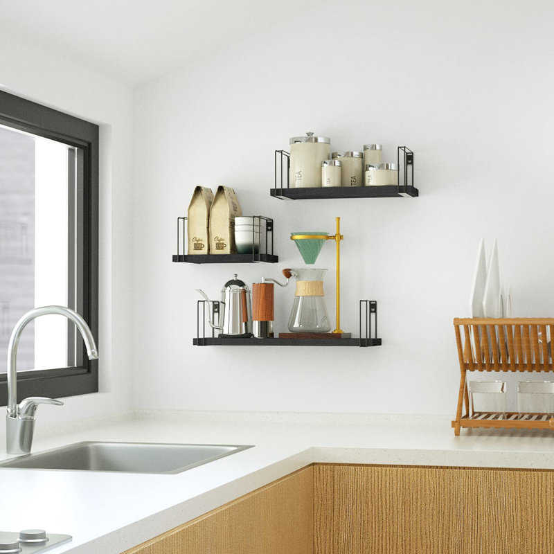 Anijae Floating Shelf, Black